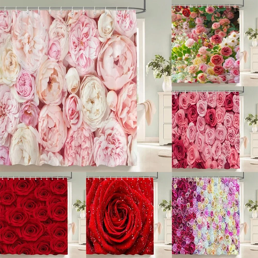

Настенные занавески для душа в сельской местности, занавеска для душа в ванной комнате, 3D тканевая занавеска для ванны с крючками, водонепроницаемая занавеска для ванны