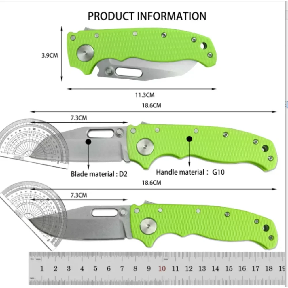 Hot Sale AD20 Pocket Folding Knife with D2 Blade Nylon Fiber Handle Multifunctional EDC Camping Tool Outdoor Tactical Knife