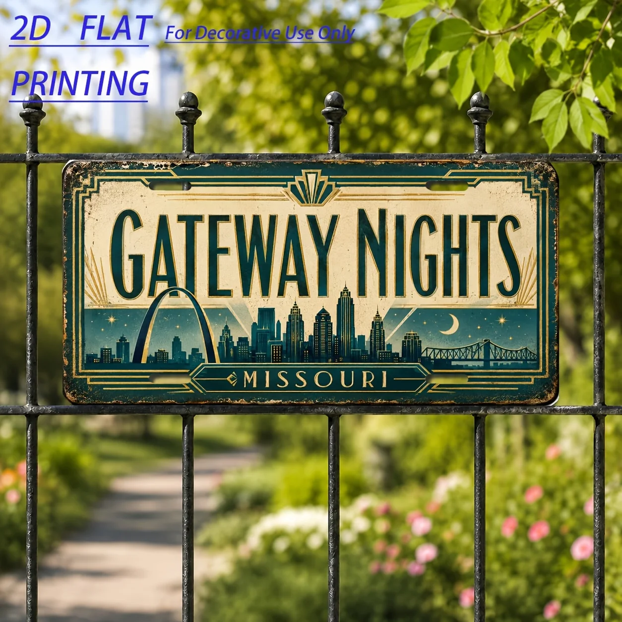 2D Flat - 【2D Flat】 2D Flat - [2D Flat] 2D Flat, 1pc, Missouri State Theme Retro Sign, Home Decor, Birthday Gift, Retro Wall Art
