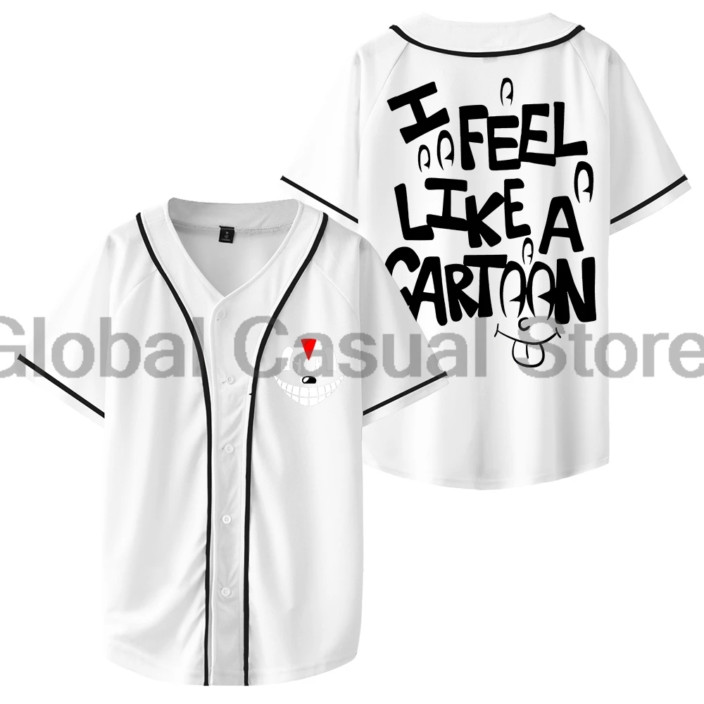 Lil Darkie I Feel Merch Baseball Jersey Tops 2024 World Tour Short Sleeve Shirts Women Men Streetwear Tee Fashion Clothes