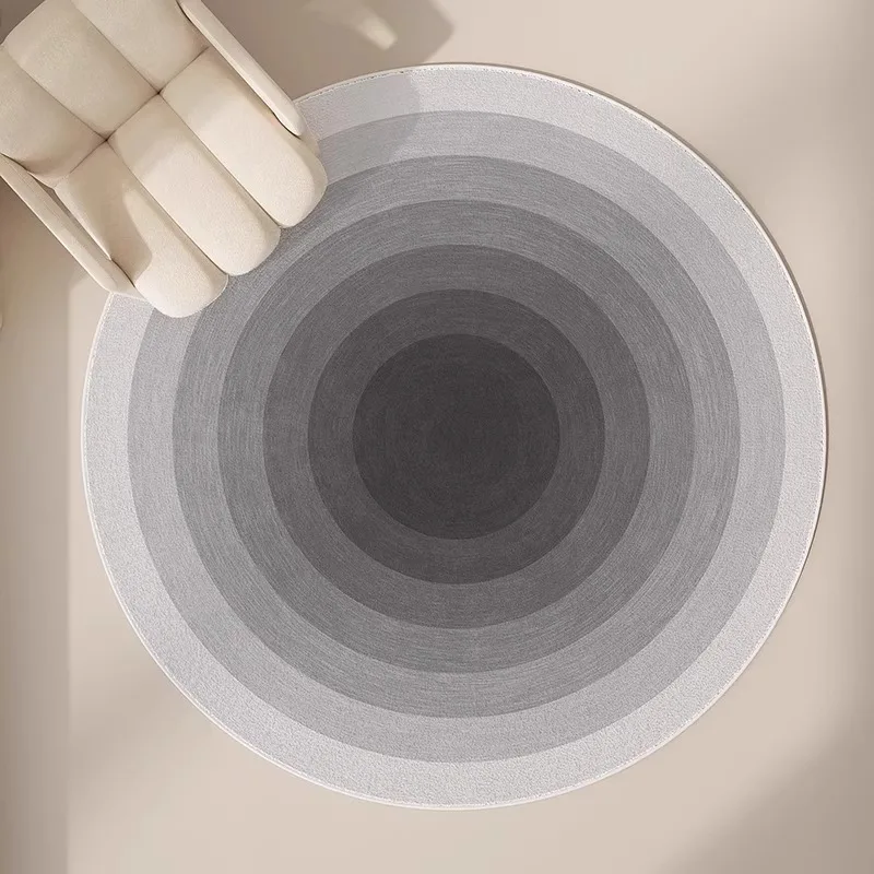Living Room Carpet Non-slip Waterproof Wear-resistant Mat Pink Gradient Minimalist Round Rug Large Size Home Decoration Mats