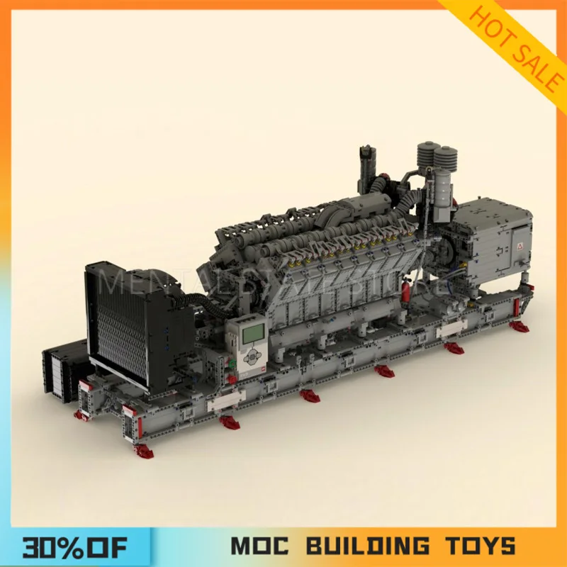 

[8144PCS] Customized MOC Diesel Generator Creative Building Blocks Set STEM Educational Toys DIY Construction Model Kit Birthday