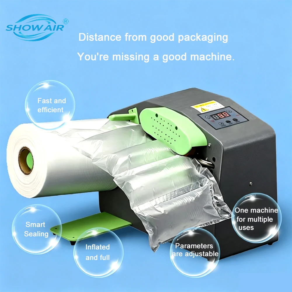 Eco Friendly Automatic Air Cushion Making Machine Electric Air Pillow Inflator Bubble Bag Filling Equipment For Goods Packaging