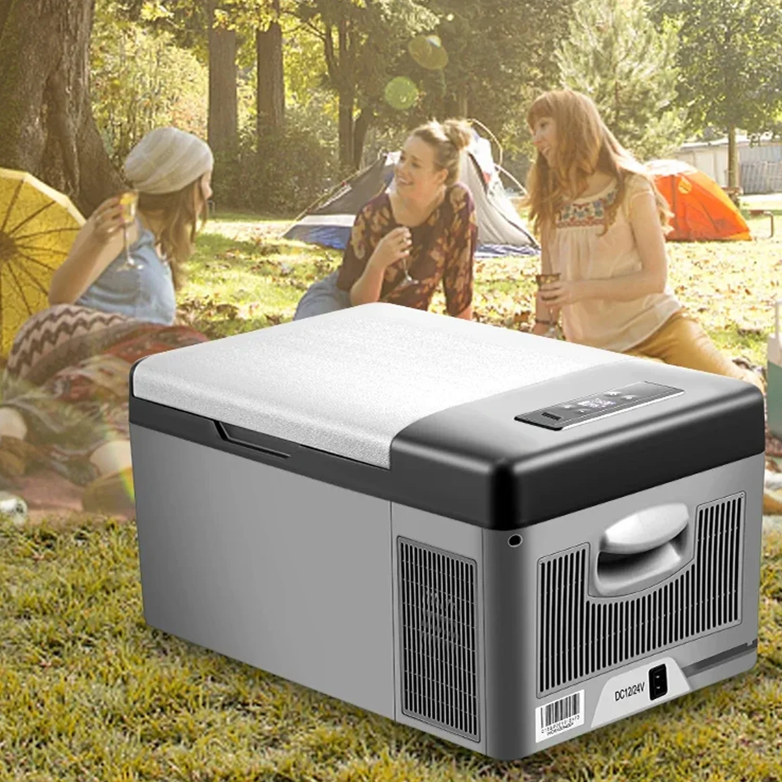 Congelador Portátil para Auto SIHAO 12V/24V 15L, Mini Refrigerador, Ideal para Viajes, Campamentos y Uso al Aire Libre