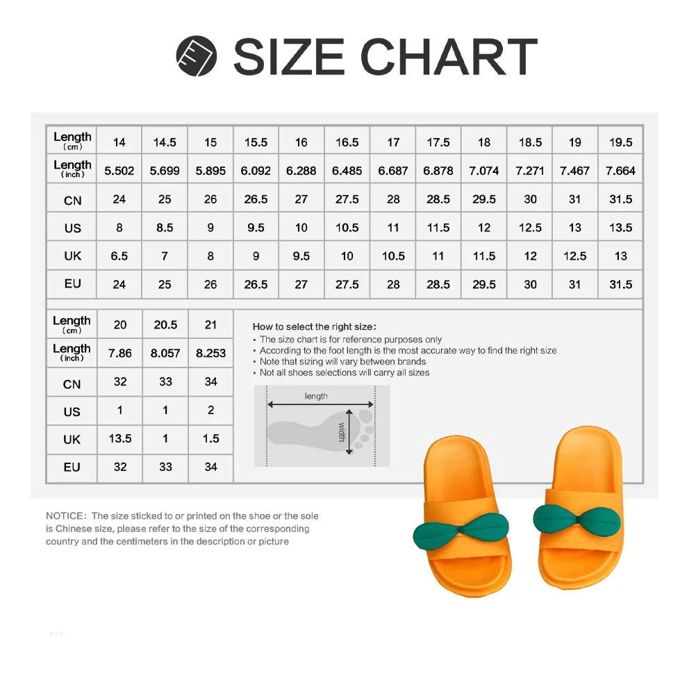 

1Pair Kids Non-Slip Slippers Premium PVC Material Lightweight Comfortable Breathable Skid Resistance Bright Colors Creative