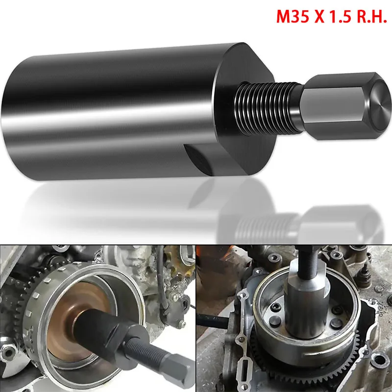 Replace for 35mm Flywheel Puller Remover Bolt Tool M35x1.5 R.H. Right Hand fit for Yamaha Big Bear 350 400/ Bruin 350/ Grizzly