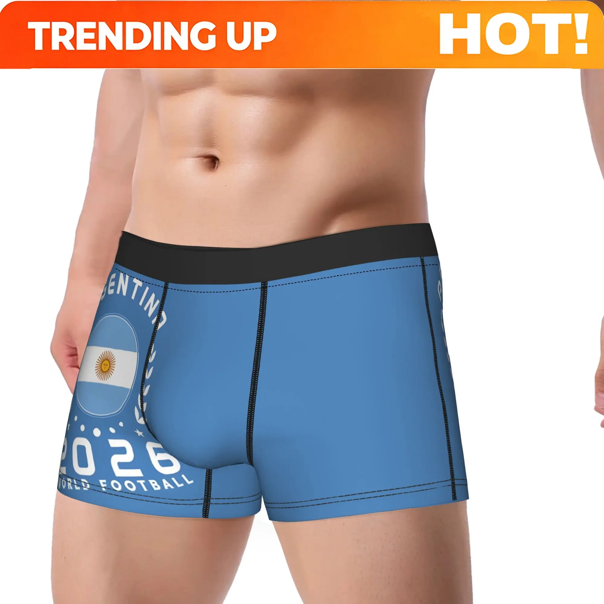 sexy for guys  World Soccer 2026 Argentina Football Fan Underpants Homme Panties Man Underwear Comfortable Shorts Boxer