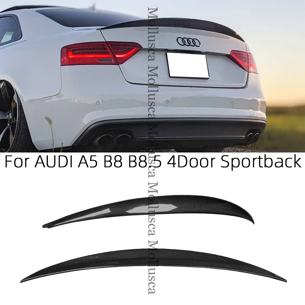 For AUDI A5 B8 B8.5 4Door Sportback 8TA HK Style Carbon fiber Rear Spoiler Trunk wing 2009-2017 FRP honeycomb Forged（not S5）