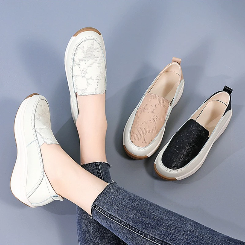 

Весенне-летняя повседневная спортивная обувь на толстой подошве, белые женские туфли для папы на толстой подошве небольшого роста, увеличивающие рост