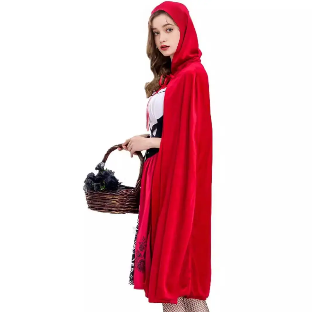 زي تنكري نسائي ذو الرداء الأحمر Dr Cisas loween Par Role-plang مع تنورة مجموعة صيف 2024