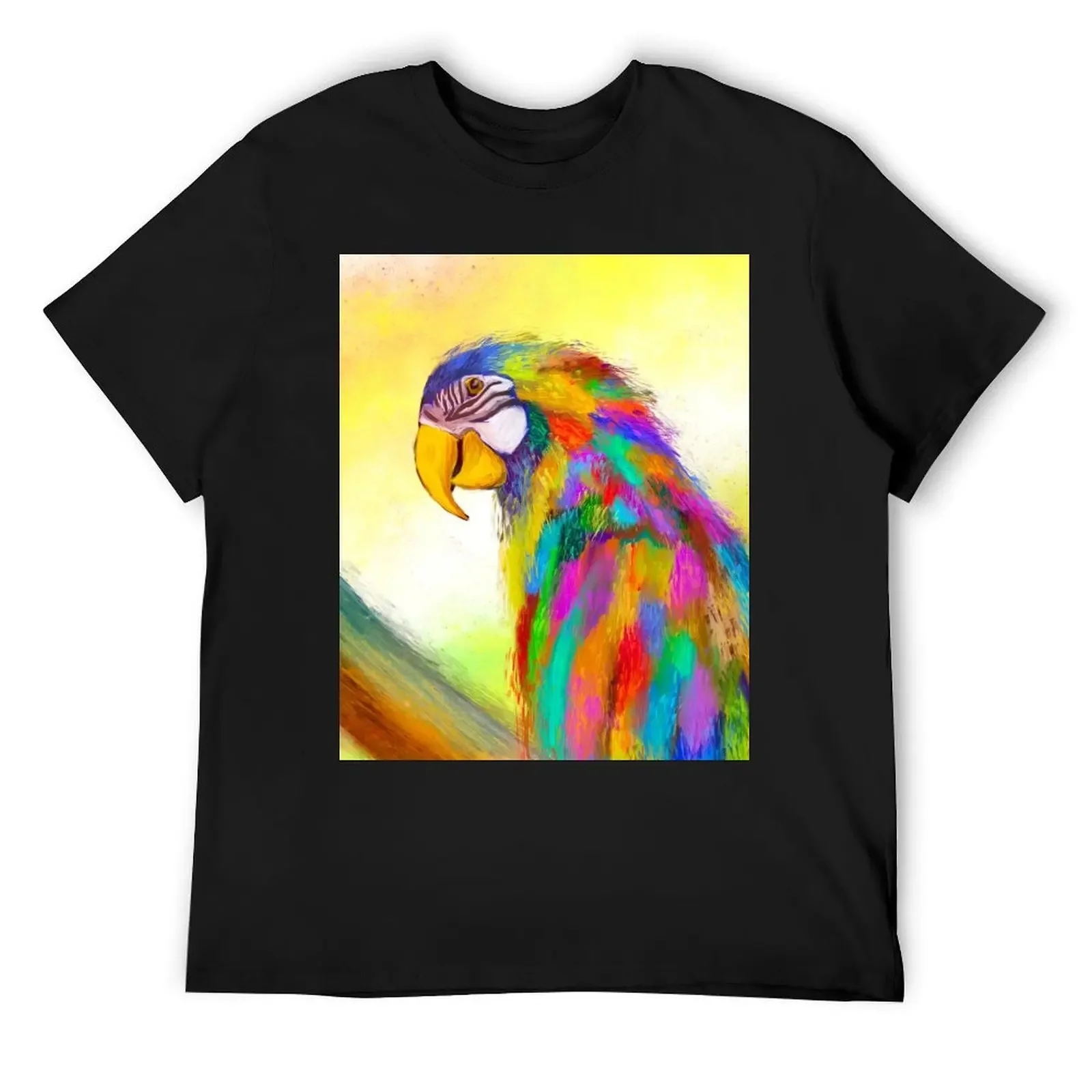 

Colourful Parrot T-Shirt essential t shirt designer shirts men clothing