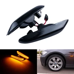 ANGRONG 앰버 LED 사이드 마커 표시등, BMW E46 E60 E61 E82 E87 E91 E92 E93 용, 2x