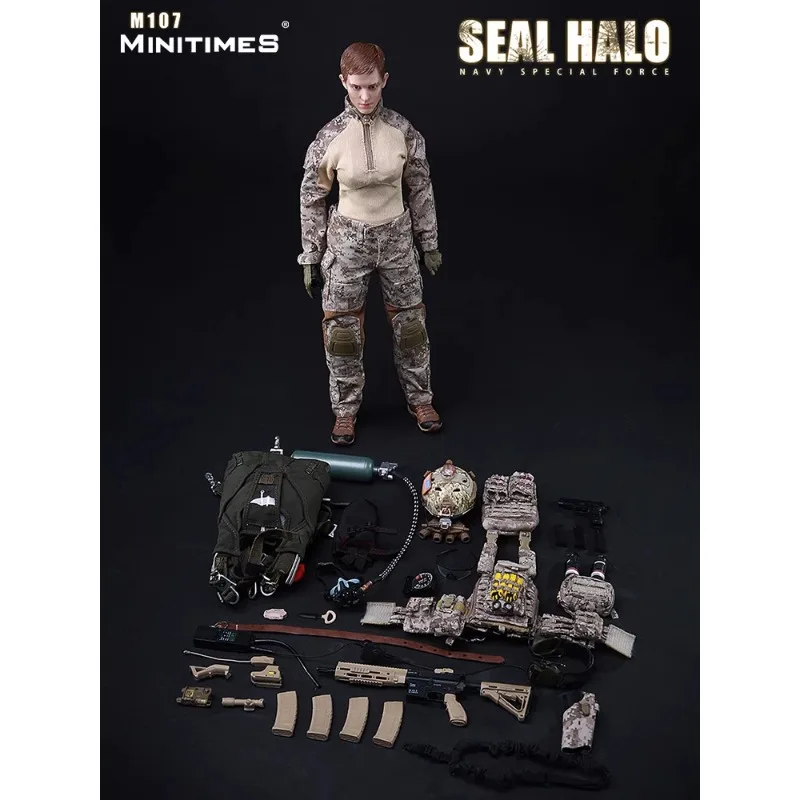 Original Genuine MINITIMES M017 1/6 SEAL HALO NAVY SPECIAL FORCE Soldier Action Figure Body Doll Full Set Collectible Toy