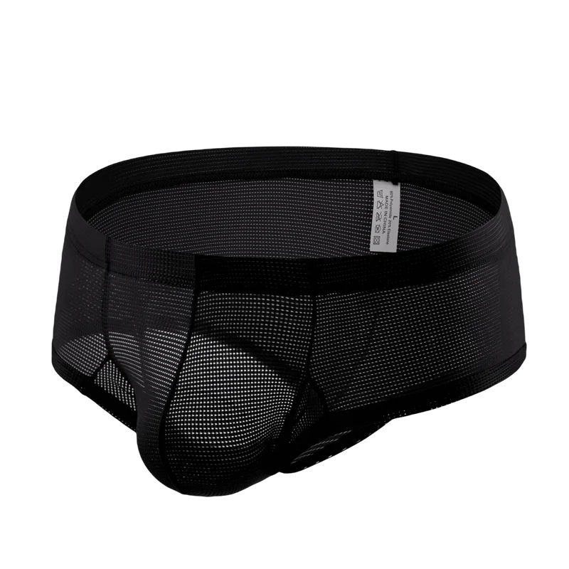 Sexy Boxer Shorts Underpants Men Mesh Solid Boxers Underwear U Pouch Breathable Men\'s Panties Low Waist Boxer Hombre Boxershorts