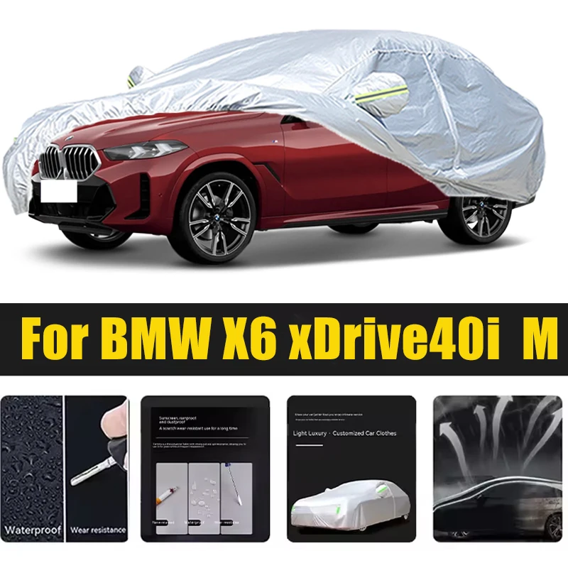 

For BMW X6 XDrive40i M Car Cover Outdoor Protection Covers Snow Sunshade Waterproof Dustproof Exterior UV Car Accessories Auto