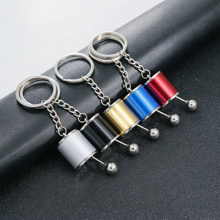 Creative 6 Speed Gearbox Gear Head Keychain Manual Transmission Lever Metal Key Ring Car Refitting Pendant Gift For Jdm Modified