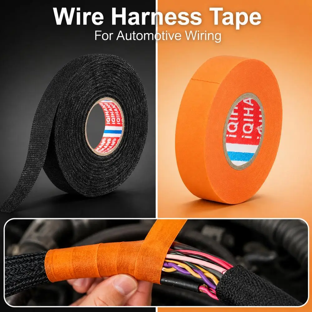 Automotive Wire Harness Fabric Tape Polyester Noise Damping Insulating Tape Heat Resistant Anti Rattle Car Wiring Loom Tape