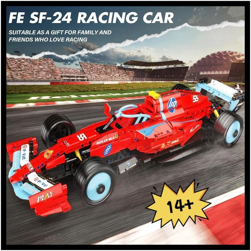 

Конструктор MOULD KING 13209 «Технический чемпионский автомобиль» SF-24, модель гоночного автомобиля, коллекционная игрушка для взрослых