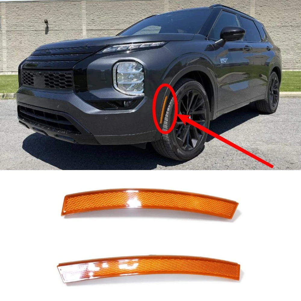 Front Bumper Wheel Eyebrow Side Reflector for Outlander 2023‑2025 Reflective Strip 8355A119 8355A120