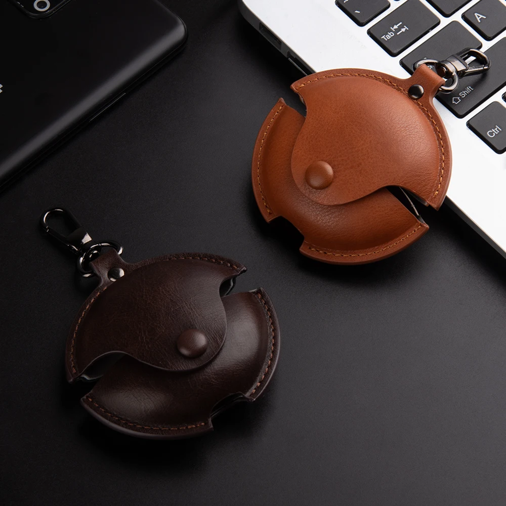 حافظة جلدية فاخرة لسماعات الأذن لهاتف هواوي FreeBuds 7i غطاء سماعة لاسلكية تعمل بالبلوتوث غطاء مقاوم للخدش مع خطاف