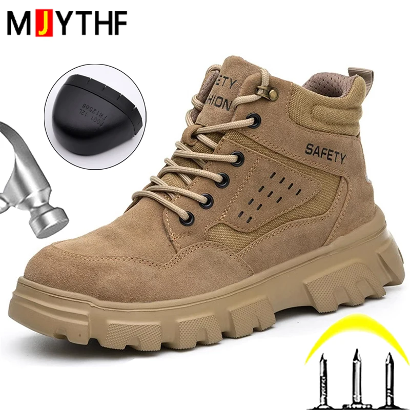 Men's Heat-resistant Welding Boots Steel Toe Shoes Winter Boots Puncture-Proof Indestructible Shoes Safety Boot For Engineers