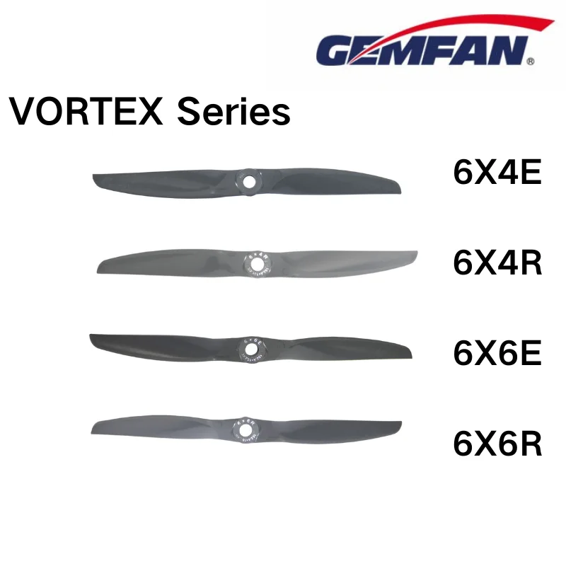 6in VORTEX Prop 6x4E 6x4R 6x6E 6x6R Electric Propeller GEMFAN CCW CW Nylon Fiberglass for RC Fixed Wing Model Outperforms APC 4P