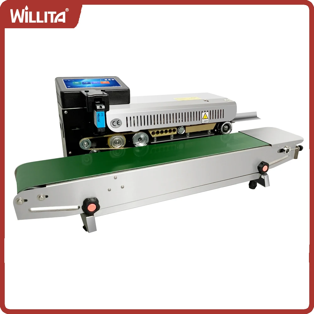 Willita 12.7mm Inkjet Coding and Sealing Machine Sealer Machine With Inkjet Printer Horizontal Band Plastic Bag Sealer SP7