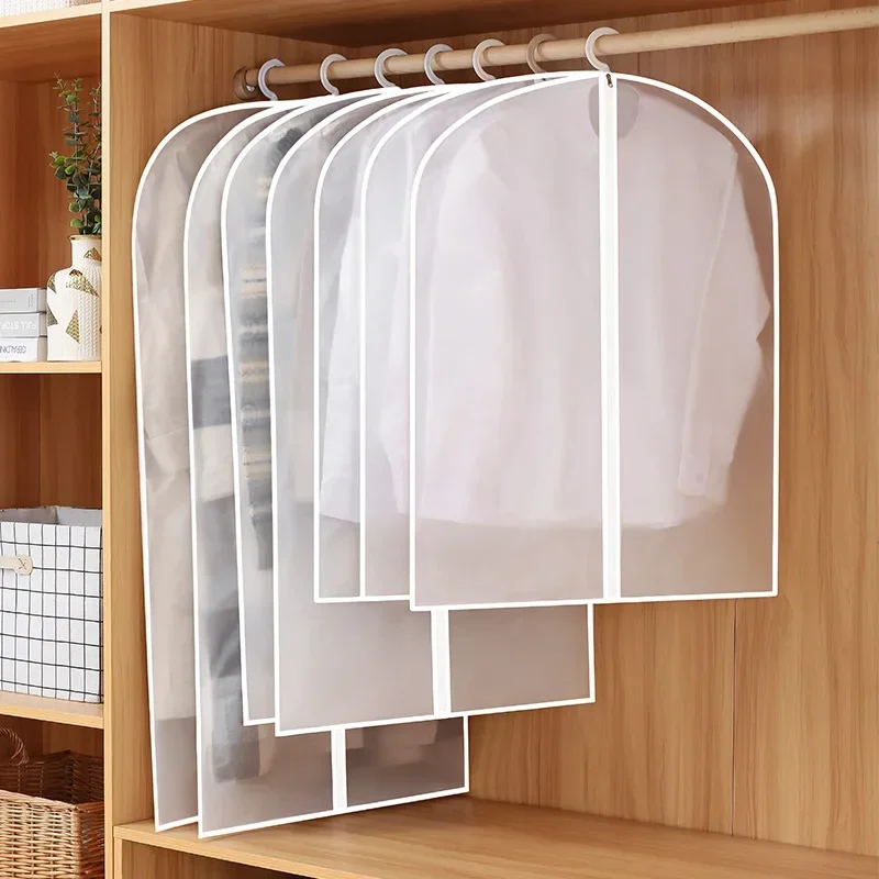 

Clothes Hanging Dust Cover Wedding Dress Cover Suit Coat Storage Bag Garment Bags Organizer Wardrobe Hanging Clothing Organizers