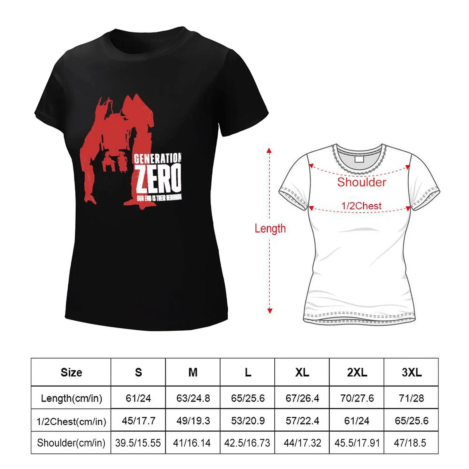 Camiseta clásica Generation Zero para mujer, Ropa de señora, camisetas divertidas de gran tamaño para mujer, gráfico