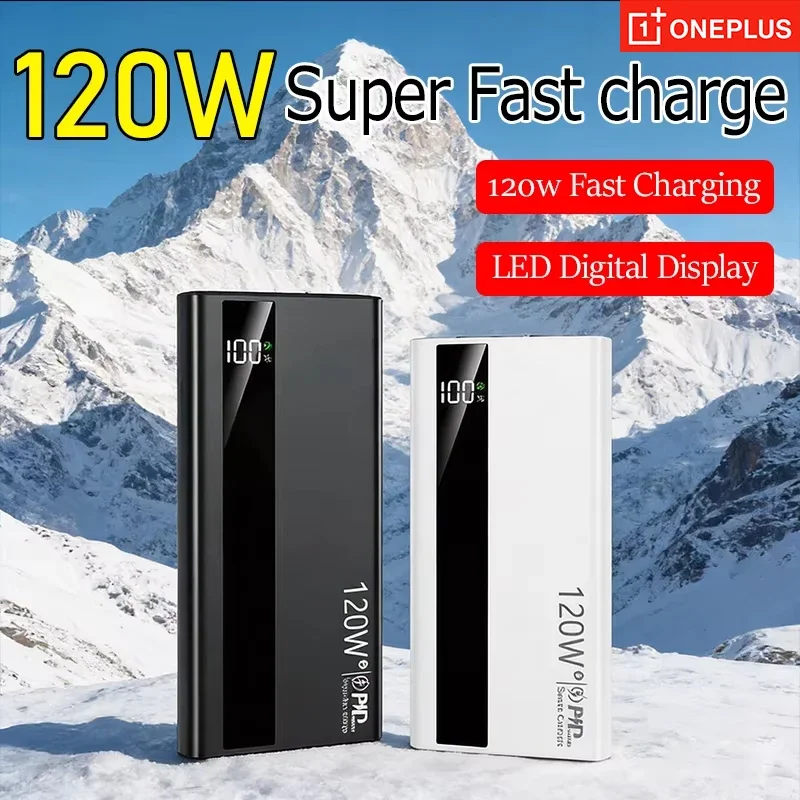 OnePlus 200000mAh Massive Capacity Power Bank 22.5W Fast Charging Portable Charger External Battery Pack with USB C Input Output