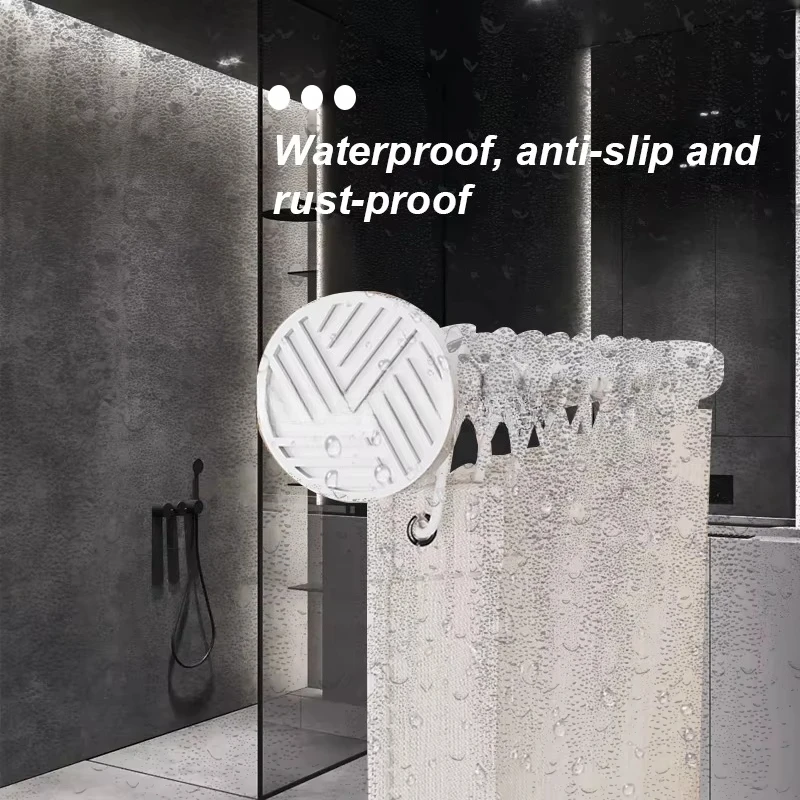 Miniature adjustable telescopic shower curtain rod waterproof, non-slip and rust-proof modern bathroom