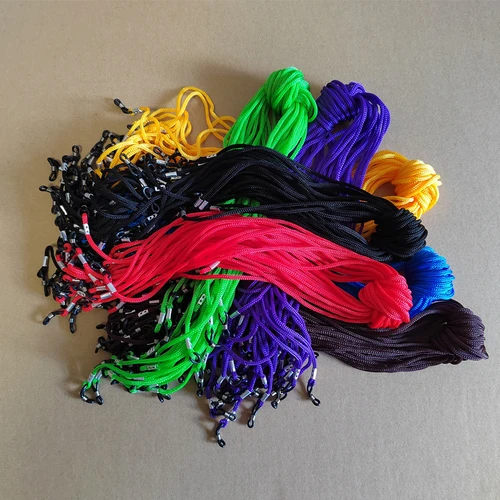 20 unids/lote de gafas de nailon Multicolor, soporte para cordón, gafas de sol para gafas deportivas de viaje, cordón para el cuello, correa de cuerda antideslizante
