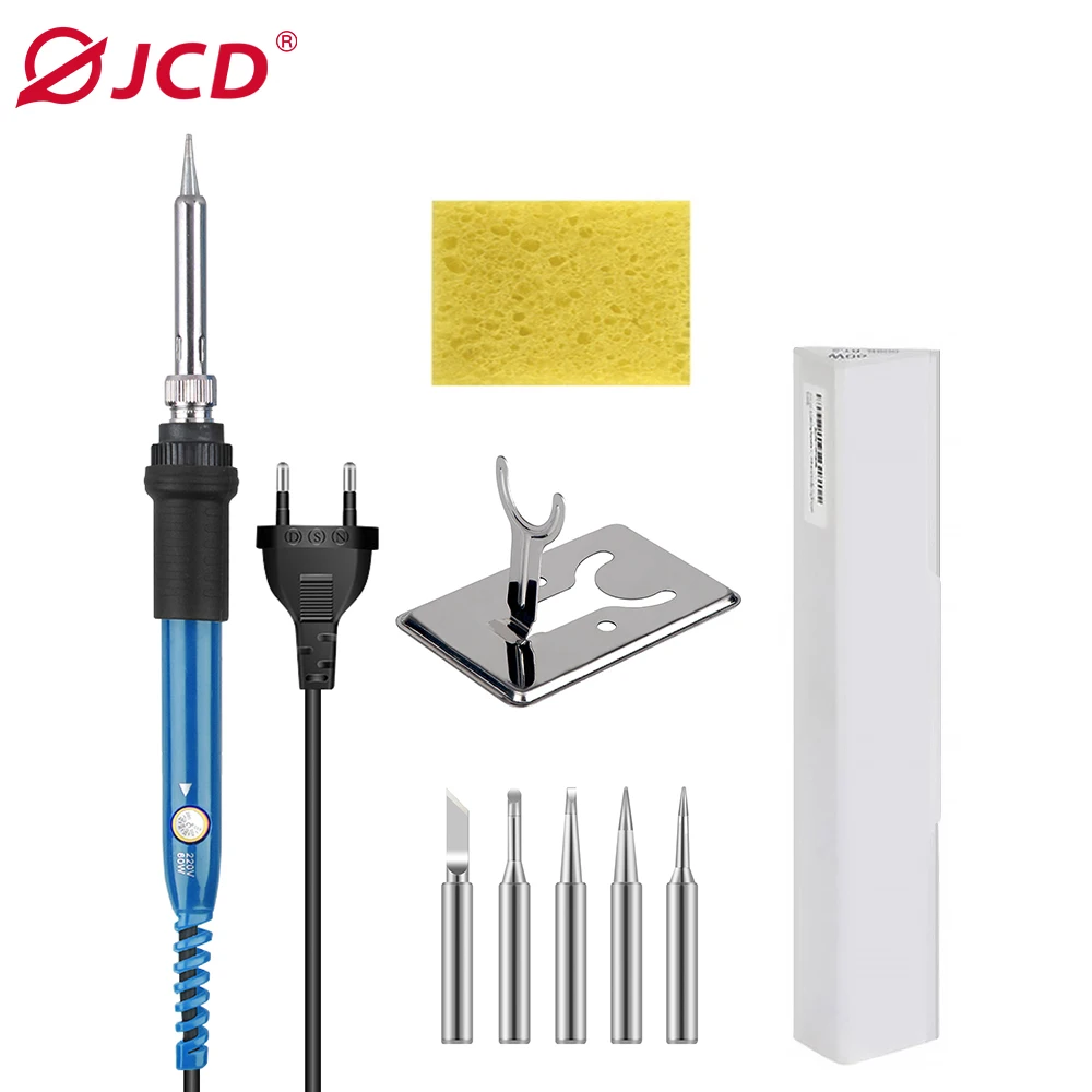 

JCD Electric Soldering Iron Adjustable Temperature Digital Display Electronic Welding Repair Tools With Solder Tin Iron Tips