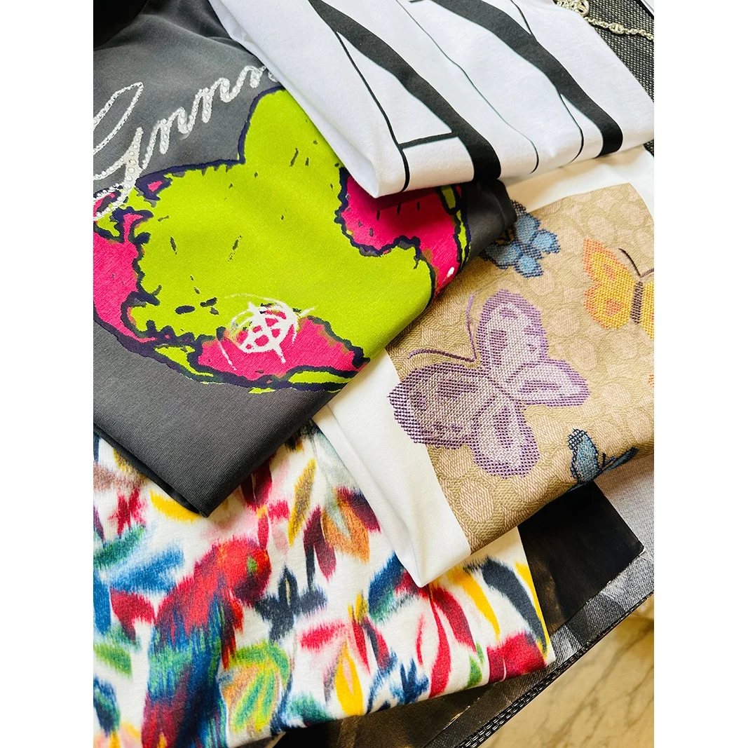 

High Quality Beautiful Street Style T-Shirt Cotton Short Sleeve round Neck Print Letter And Pattern Spring Fashion ...