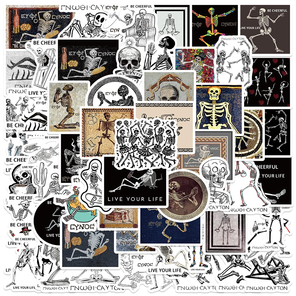 

10/30/62 шт., Готический Череп, мультяшные наклейки с граффити, крутые наклейки для скейтборда своими руками, чехол для телефона, чемодан, мотоцикл, виниловые наклейки