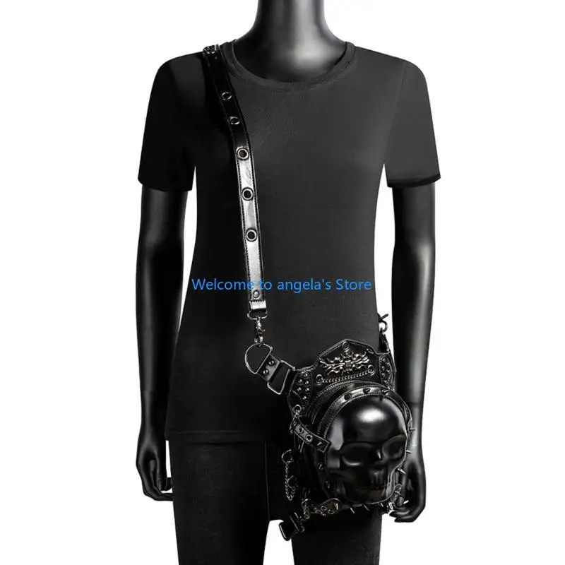 X4YC ยุคกลางเข็มขัดกระเป๋าสำหรับชายหญิง, Steampunk ยุคกลางเข็มขัดกระเป๋า Steampunk เอวกระเป๋าต้นขากระเป๋าไหล่ Crossbody กระเป๋า