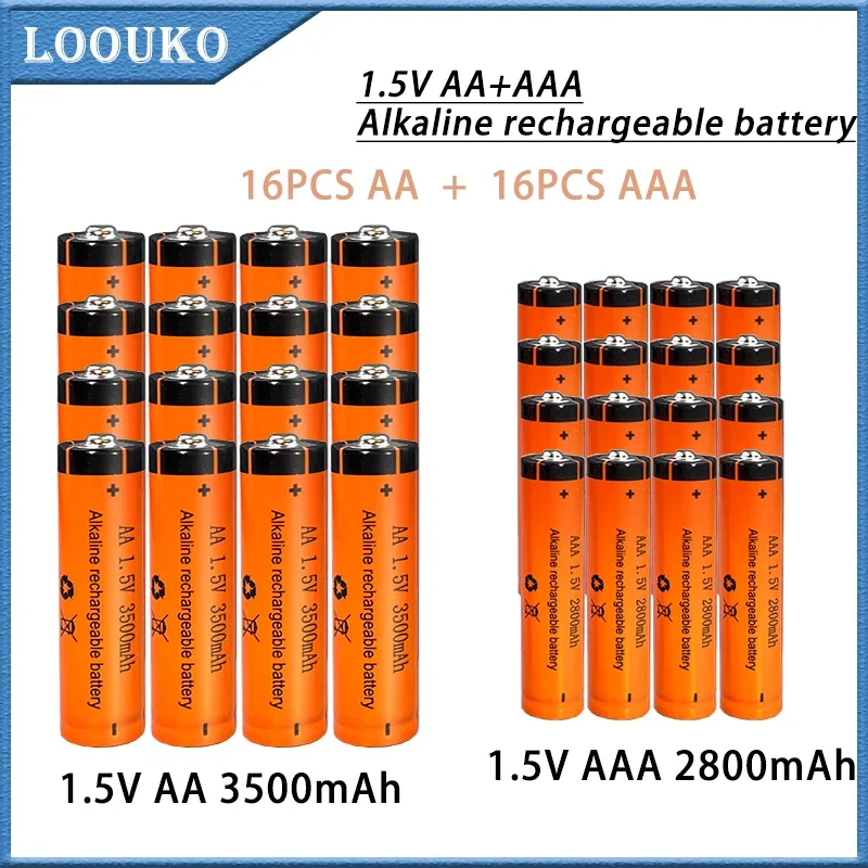 LOvissed KO-Pile alcaline aste, AA   AAA, 1.5V, 3500mAh, 1.5V, 2800mAh, Lampe de poche, Jouets, Montre, Lecteur MP3, Remplacemen