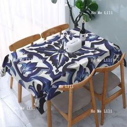 Azulejo Tiles Mexican Blue And White Gorgeous Design Tablecloth