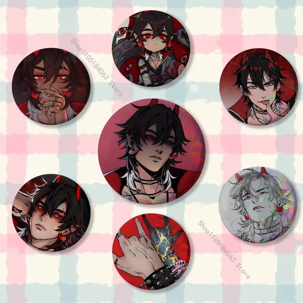 Ais T-Touchstarved Badges Button Round Creative Pin Brooch Badge Bag Decor Fans Collect Friends Gifts