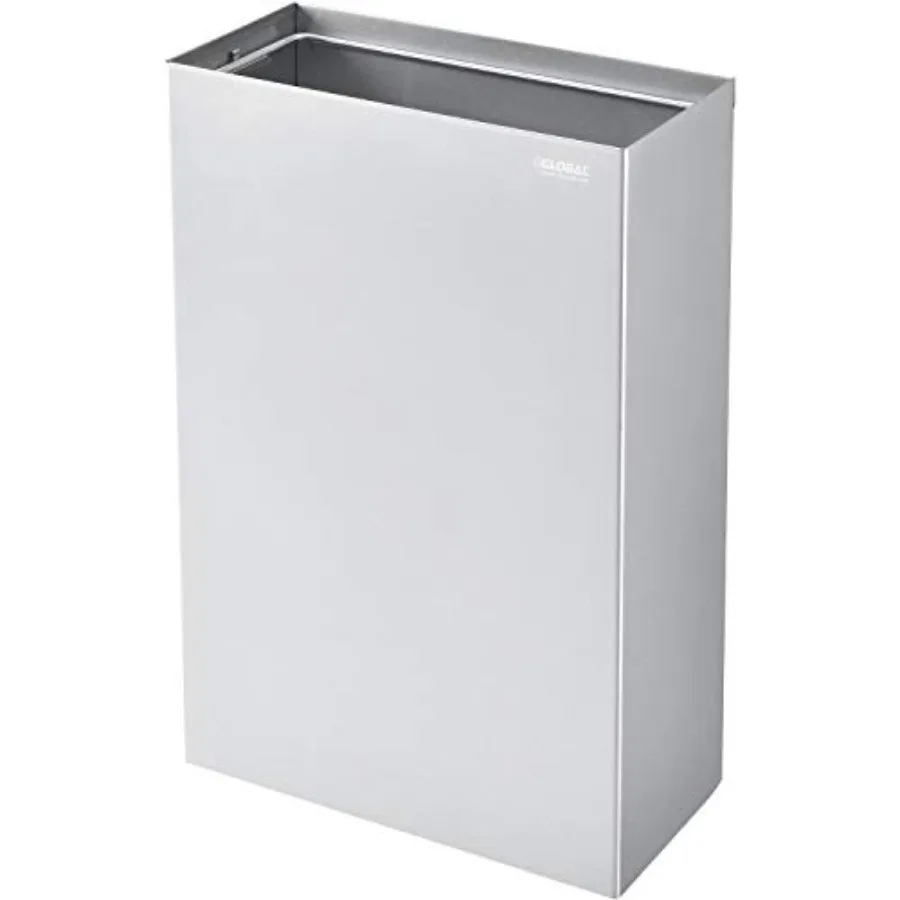 

Global Industrial Stainless Steel Wall Mounted Receptacle with Satin Finish, 11 Gallon Capacity, 15-1/4"W x 7-1/2"D x 24-1/4"H,