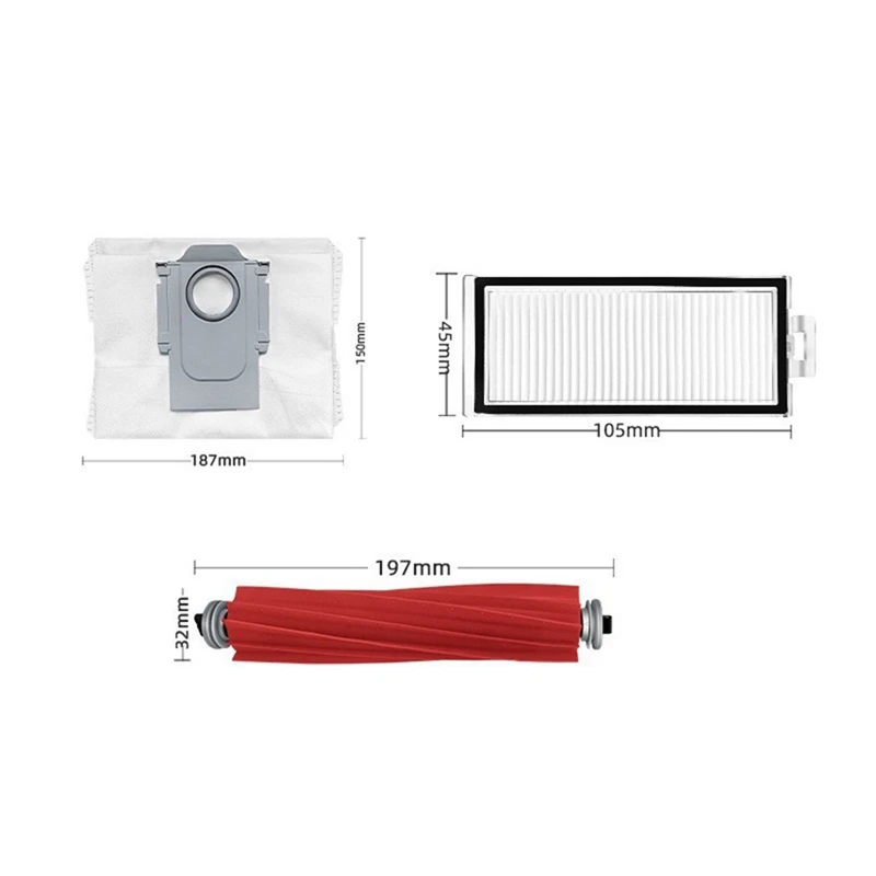 For Roborock Q7 Max Dust Bag Hepa Filter Parts Q7 Max+ / T8 Mop Cloth Robot Vacuum Cleaner Replacement Parts Accessories