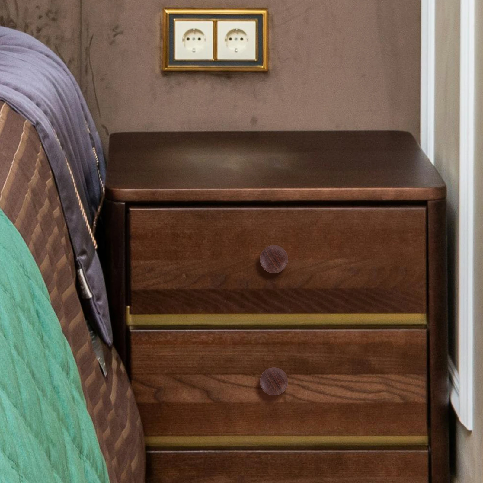 

10 Pcs Solid Wood Handle Drawer Pull Wooden Dresser Handles Knobs Desk Cabinet Pulls Door Natural