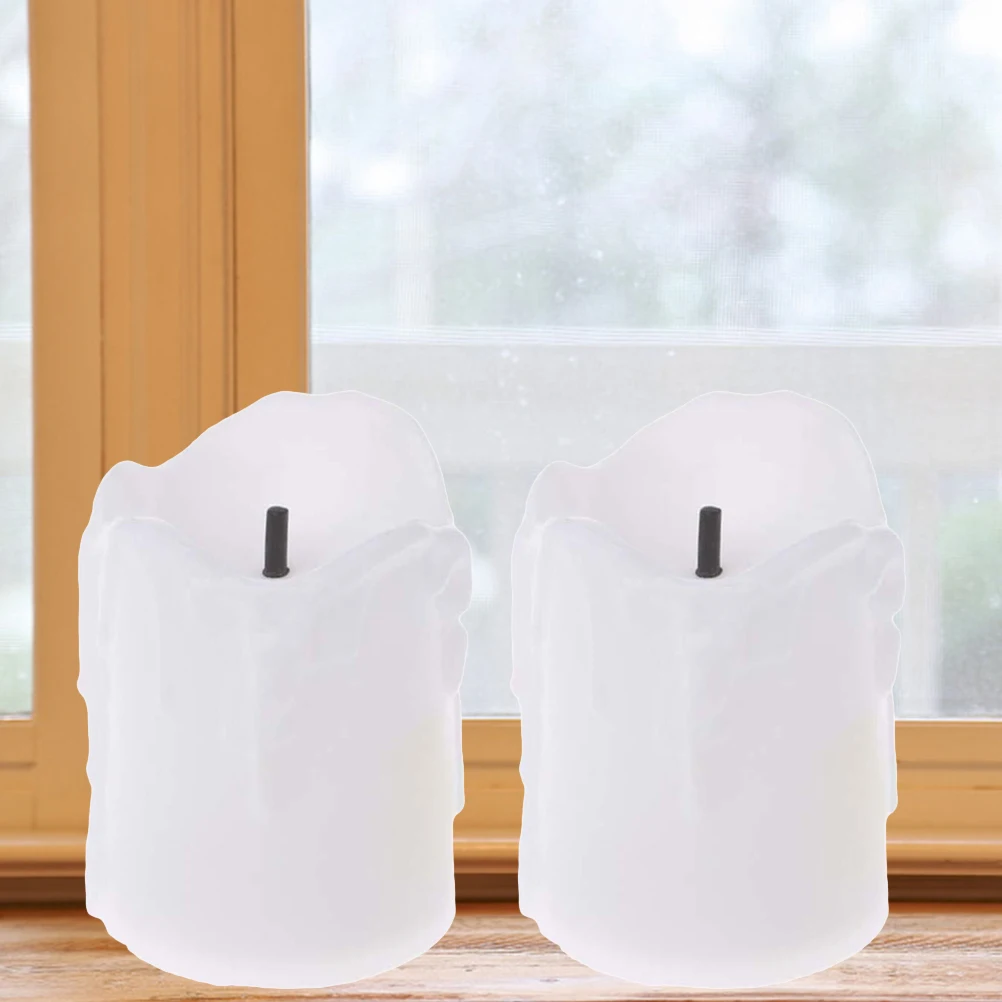 

5 Pcs Tears Light Electric Votive Candles Decorative Led Flameless for Table Festive