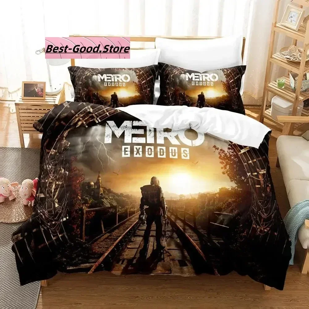 

Metro exodus Bedding Set Single Twin Full Queen King Size Bed Set Aldult Kid Bedroom Duvetcover Sets 3D Print Game bed sheet set