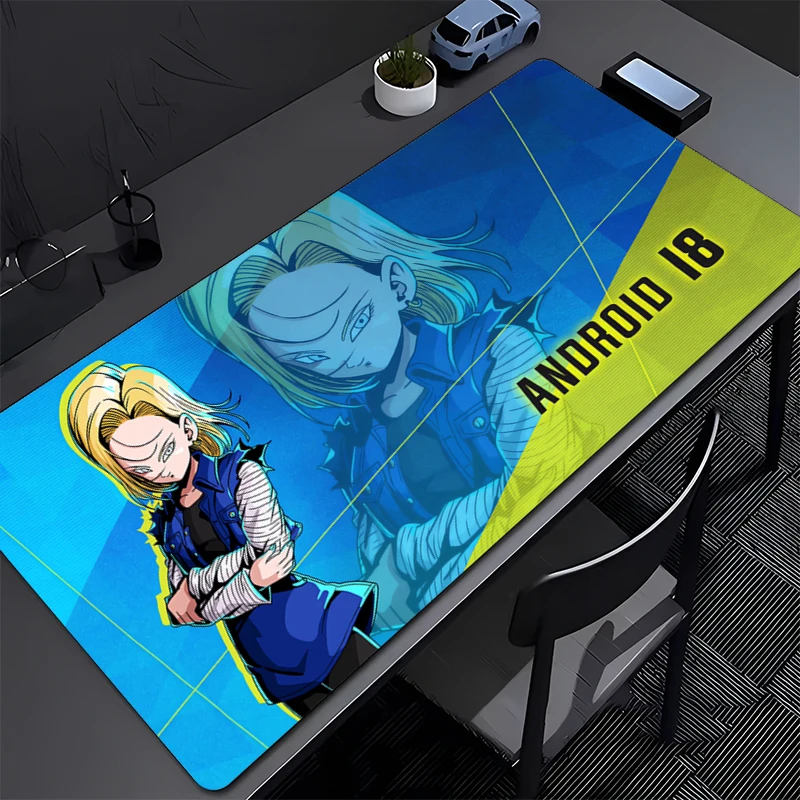 

Dragon Ball Android 18 Mouse pad Large rubber keyboard mouse carpet anti-slip gamer mouse pad laptop coaster PC carpet Mousepad