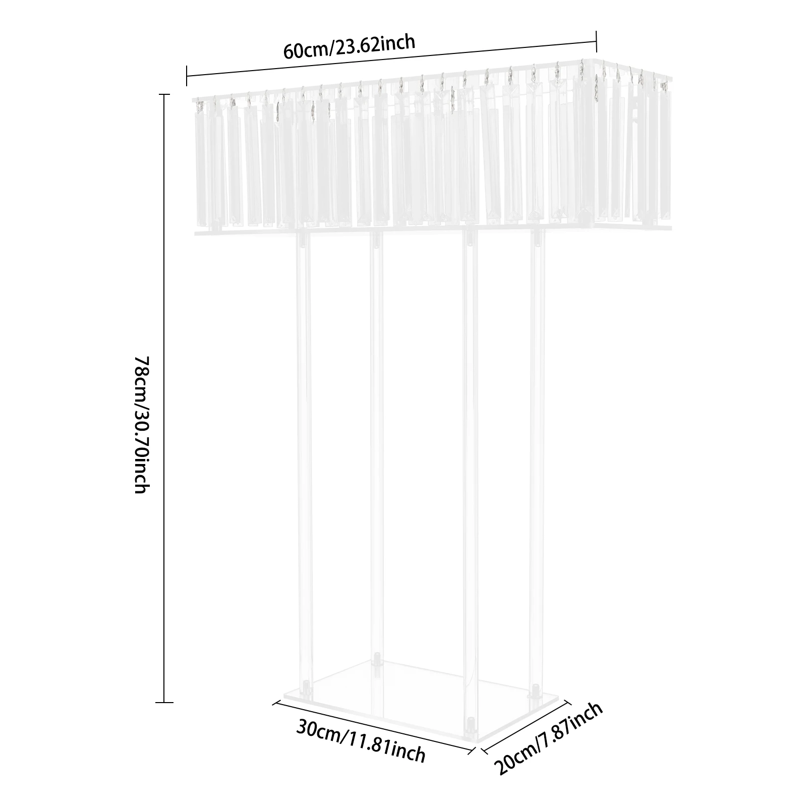 Acrylic Flower Stand Wedding Flowers Display Rack Modern for Wedding Decorations, Parties, Birthdays, Home Decor, Etc