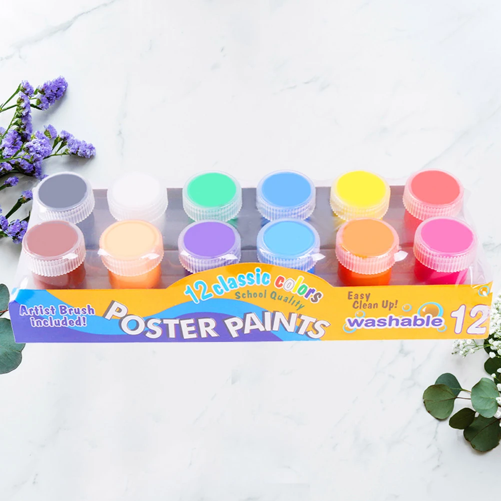 

Brush Pigment Set Washable Finger Paint Kids Paiting Palm Graffiti Painting Kit