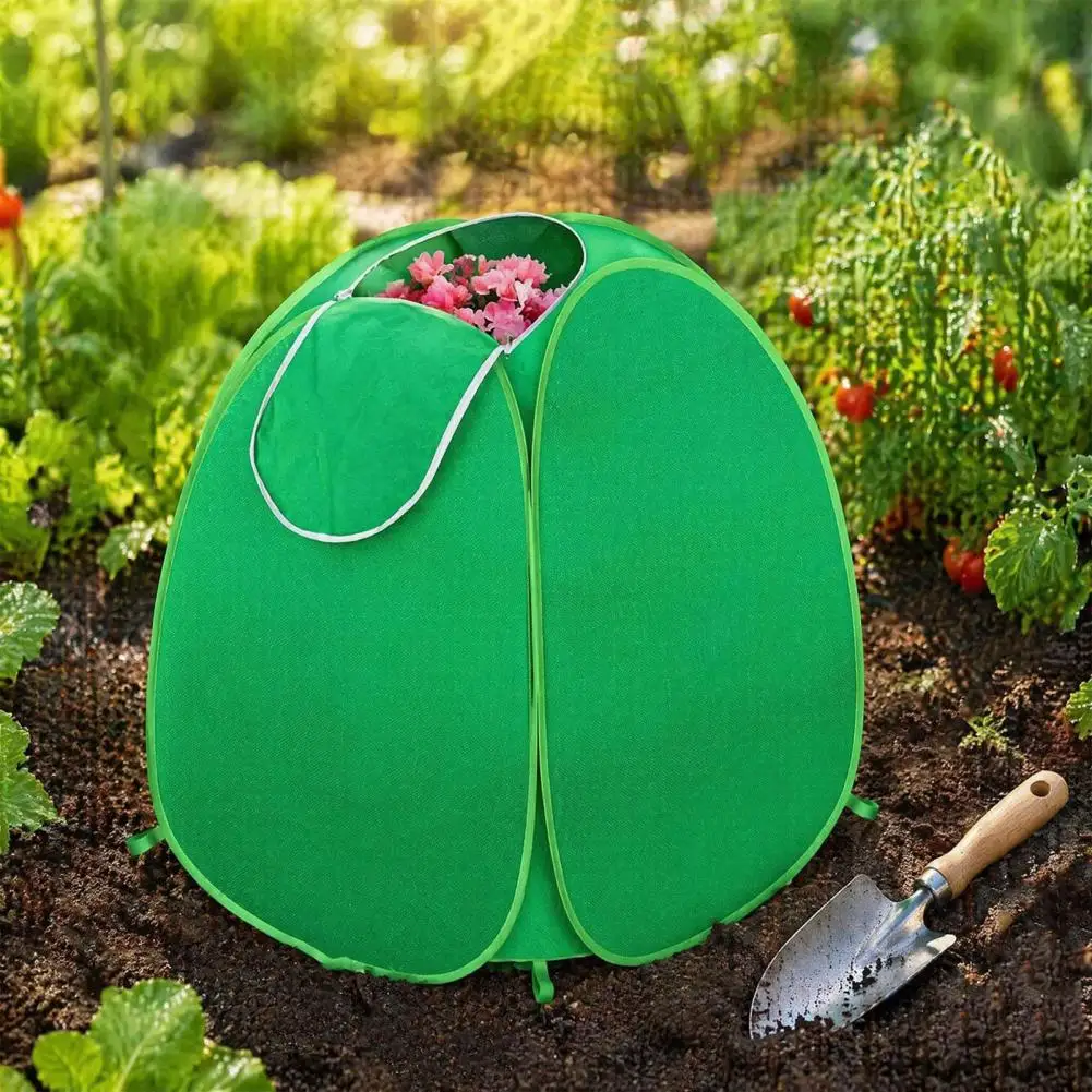 Outdoor Vegetable Garden Cover Freeze Protection Plant Cover Tent with Zipper Window Winter Shrub Frost Guard Warm Outdoor Fruit