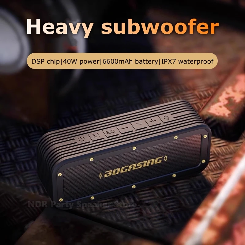 

Powerful 40W Wireless Stereo Portable Waterproof IPX7 Bluetooth Speaker Enhanced Bass Built-in Microphone TF Card Outdoor Player