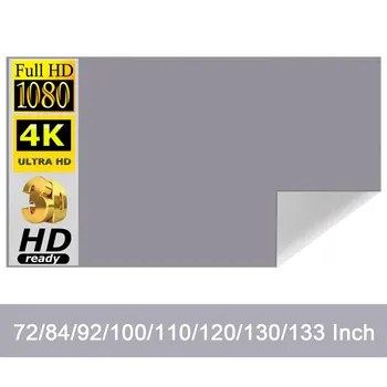 Projection Screen Reflective Fabric Cloth High Brightness 72 84 92 100 110 120 130 133 Inc